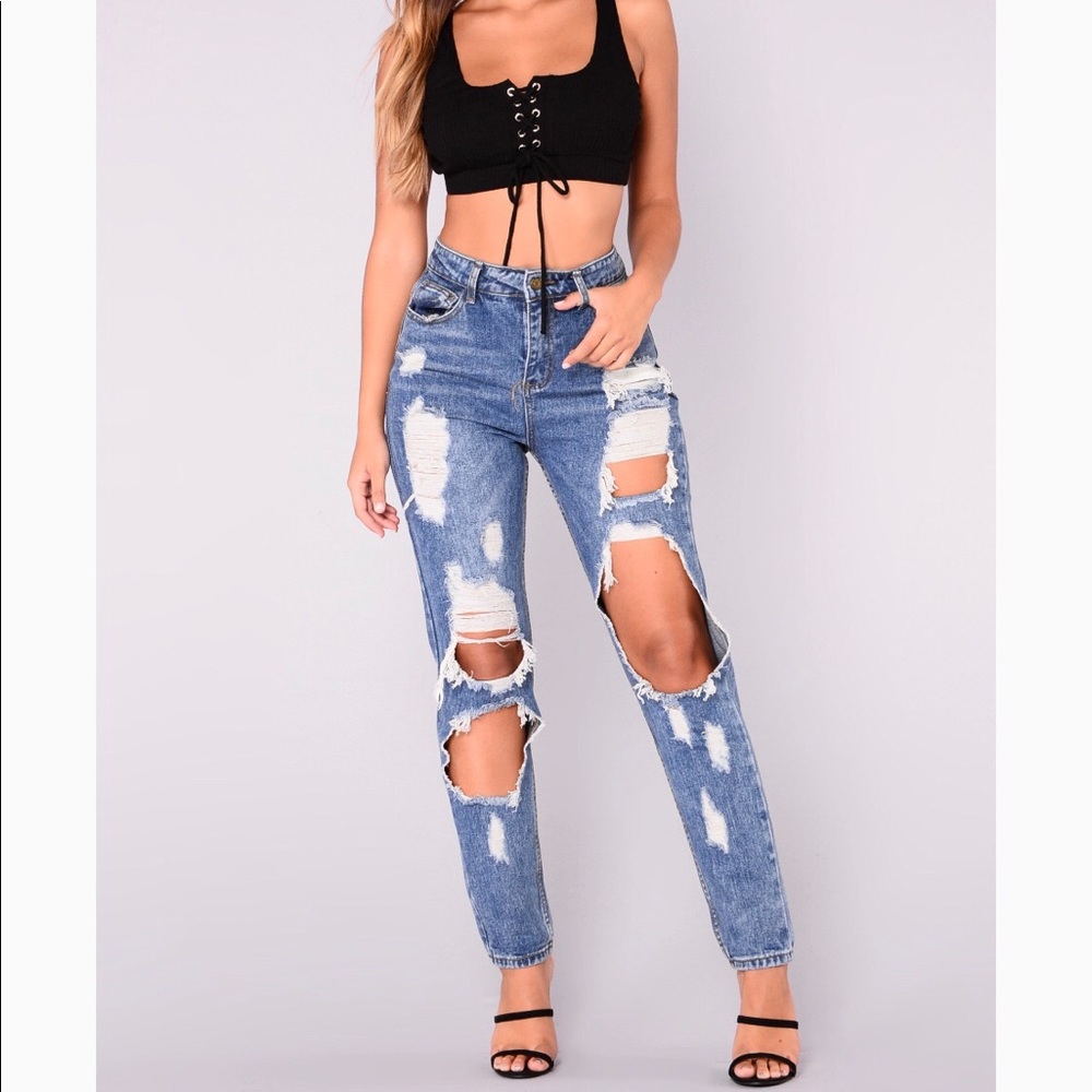 Fashion Nova Janel Boyfriend Jeans